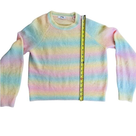 BB Dakota Steve Madden Women Medium M Ombre Pastel Rainbow Sweater Pullover - Picture 5 of 10